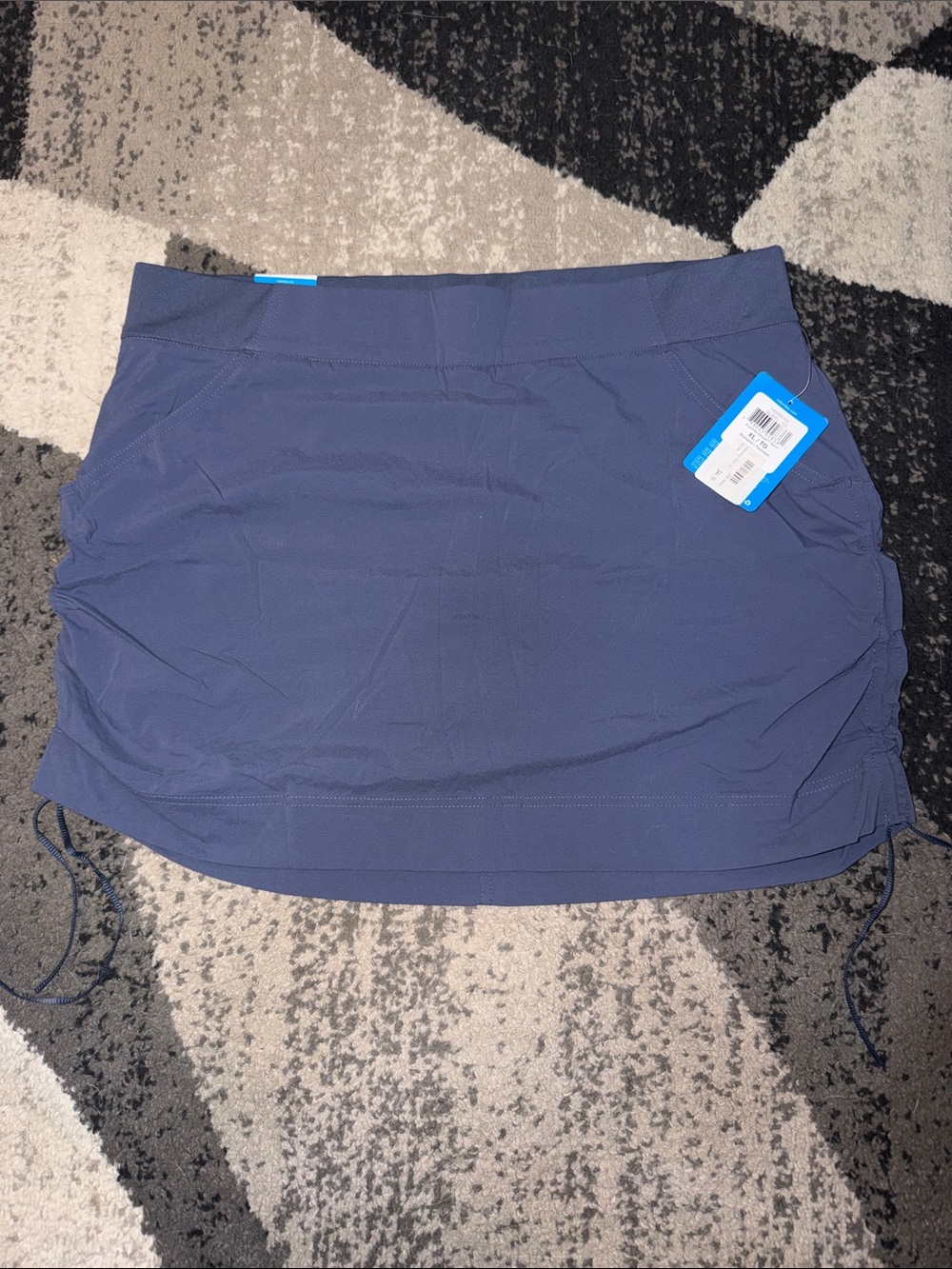 Columbia Slate Blue Athletic Skort with Drawstring Ruche
